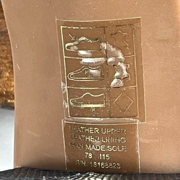 Tory Burch Sandal Women 8 Blue Mini Miller Leather Lizard-Print Thong Block Heel - Picture 8 of 10